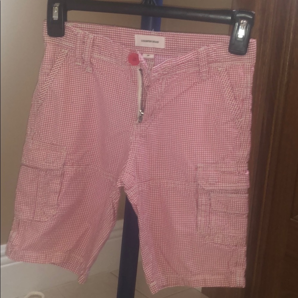 Country Road red squared 100% cotton shorts.